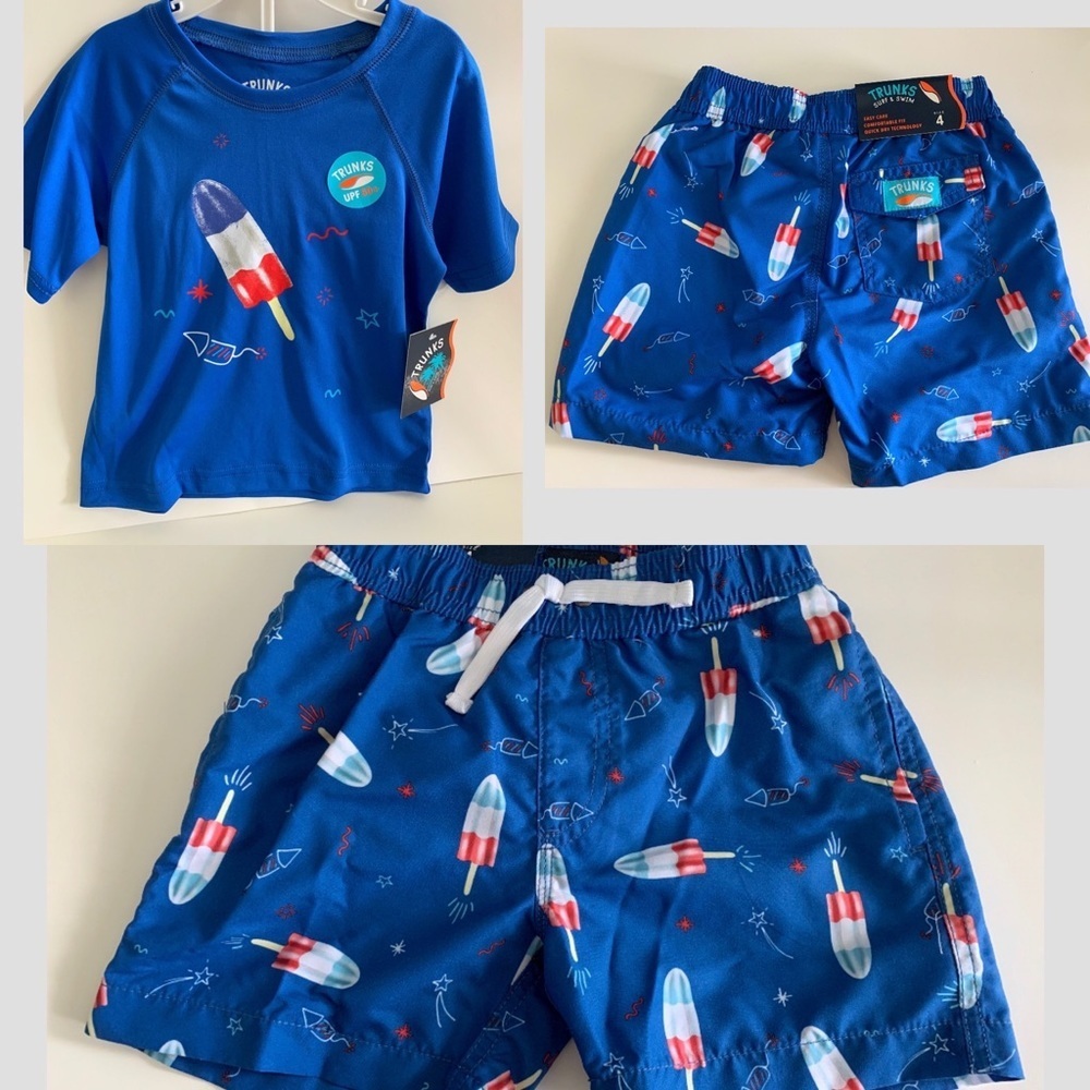 Boys swim trunks and swim top set